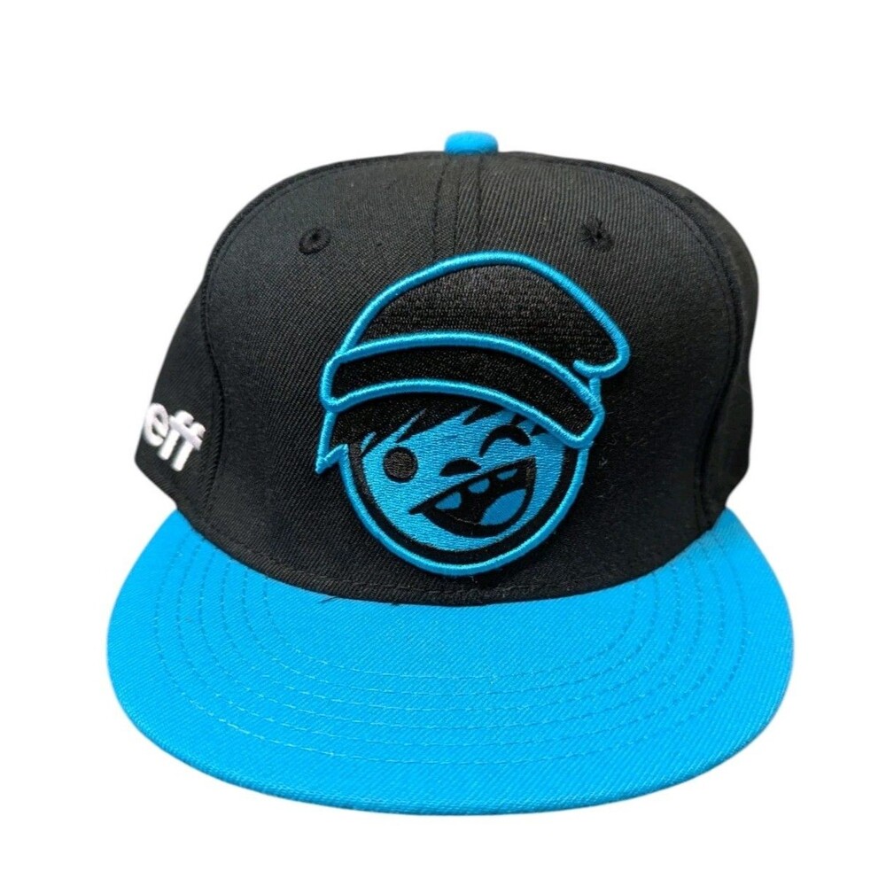 Neff Smiley Wink Face Patch Logo Hat Adjustable Trucker Cap Snapback Wool Blend